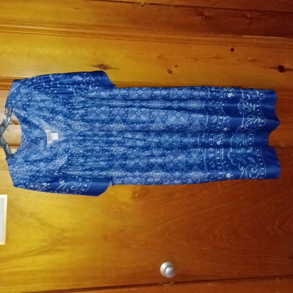 Sweetheart neck lounger, Anthony Richard's, plus size 5x,blue bandana - Picture 4 of 4